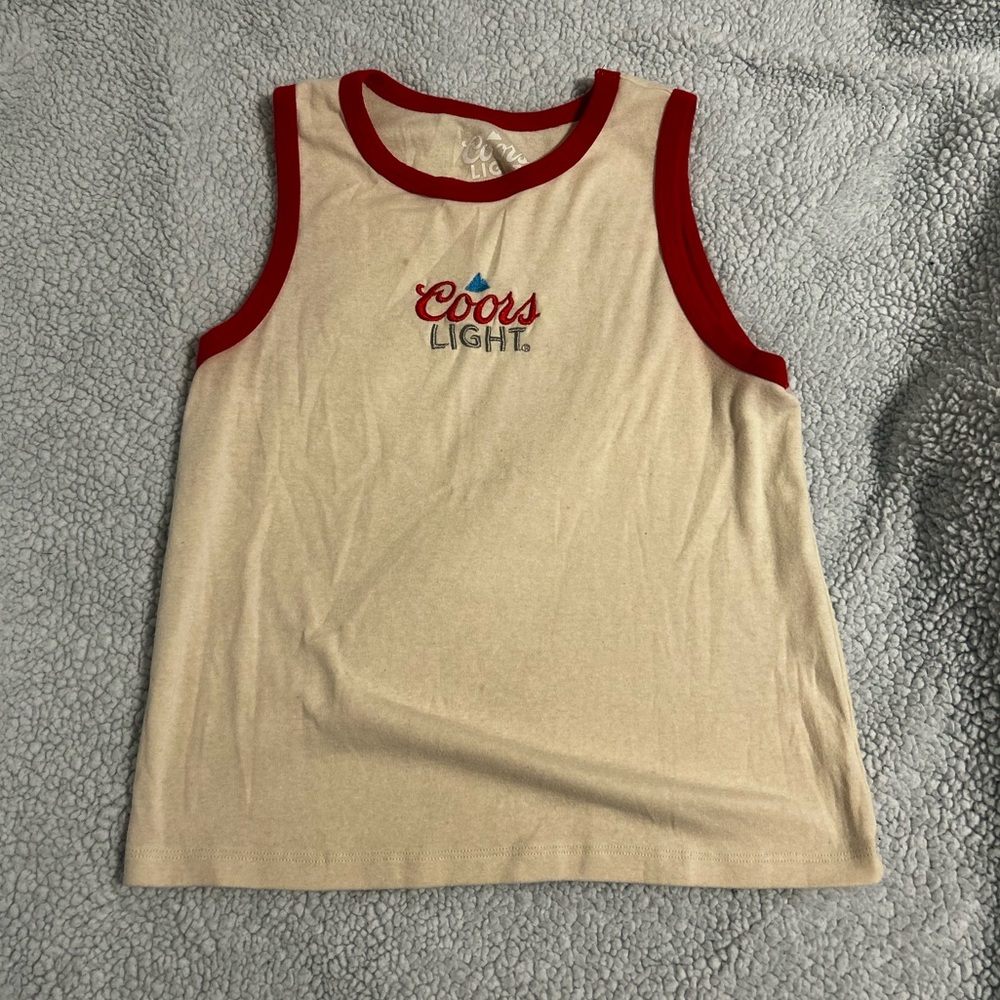 Coors Light Women’s Tank Top - Red and Cream